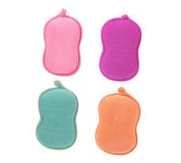 Abaodam Éponge de Bain pour Garçon et Filles D'arachide 4pcs en Matériau Synthétique, Nettoyant Corporel Doux Mousse Riche, Accessoire Bain Créatif pour Filles et Garçons