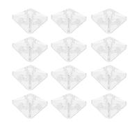 Abaodam Équerre D’angle Acrylique Transparente Triangle à Angle Droit , 20 Pièces Montage DIY Clips de Fixation Clip-on pour Vitrines et Boîtes de Rangement