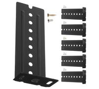 Abaodam Équerre de Fixation pour Clavier et Meuble en Acier Inoxydable Noir Base Protectrice et Réglage Facile, Kit 1 Set pour Rail Tiroir Coulissant