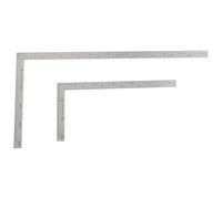 Abaodam Équerre en Acier Inoxydable 2 Pcs pour Dessin Technique et Travail du Bois, Durabilité, Lecture Simple, Design Délicat et Finition Soignée