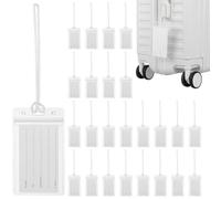 Abaodam Étiquettes de Bagages en Plastique Transparent avec Fermeture Refermable et Boucles Solides, Set de 1 pour Voyage, Accessoires Pratiques pour Valises et Paquet