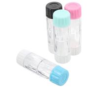 Abaodam Étui à Lentilles Rgp Rangement Protecteur 4 Pièces, en Plastique | Mini Format de Voyage, Boîtier Rigide Anti-fuite, Lot de Quatre, Usage Quotidien Portable