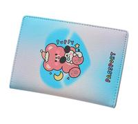 Abaodam Étui à Passeport en Cuir PU Motif Cartoon Portefeuille Organisateur de Cartes Multi-Compartiments Grand Format Léger et Résistant pour Voyage École et Bureau Pochette pour