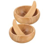 Abaodam Facial en 2pcs avec Spatule Cosmétique Portable pour Mélanger Uniformément les Masques Visage Usage Professionnel et Domicile
