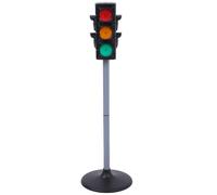Abaodam Feu de Signalisation Éducatif pour Garçon et Filles, Modèle de Feu de Circulation Noir, Hauteur Réglable, Jeu Éducatif Sécurité Routière, de Route Interactif, Accessoire