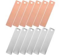 Abaodam Feuilles D’Électrodes Cuivre et Zinc 6 Paires pour Expériences Scientifiques Piles à Fruits Matériel D’Apprentissage Physique Chimie Éducatif