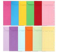 Abaodam Feuilles d'Enveloppes Budgétaires, Lot de 12 Pochettes Colorées pour Économiser Argenté Liquide et Gestion de Trésorerie