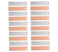 Abaodam Feuilles Électrodes Cuivre et Zinc 8 Paires pour Expériences Électriques, Bandes Anode Zinc et Cuivre, Matériel Scientifique Éducatif pour Piles à Fruits et Batteries Scolaires