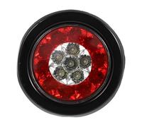 Abaodam Feux Arrière Ronds LED 16 LED Étanches Anneau en Caoutchouc, Feu de Freinage Rouge et Blanc pour Camion et Remorque, Lampe de Remplacement pour Éclairage Extérieur, Compatible