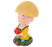 Abaodam Figurine Bouddha Bobblehead Résine pour Tableau de Bord Décoration Miniature pour Voiture et Maison Symbole de Sécurité et Cadeau Paisible pour Conducteurs