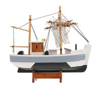 Abaodam Figurine de Bateau en Bois Style Méditerranéen pour Décoration de Plage Côtière, Centre de Table Polyvalent Apportant Une Ambiance Estivale et Marine