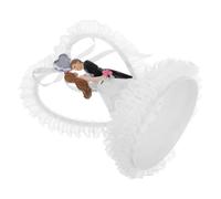 Abaodam Figurine de Couple de Mariage en Résine Grosse Taille Décoration de Gâteau Élégante Statuette Romantique Compacte pour Décoration de Table et Fête Accessoire Décoratif pour