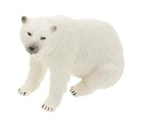 Abaodam Figurine d'ours polaire réaliste - Modèle animal mignon pour la maison et l'éducation pour les familles et l'ours