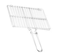 Abaodam Filet de Barbecue en Acier Inoxydable Épais Petit, Panier Antiadhésif pour Grillades Extérieures, Pince Pliable pour Poisson Grillé, Accessoire Portable pour Barbecue et Camping