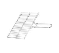 Abaodam Filet De Barbecue Pliable en Acier Inoxydable Épais Petit Format, Panier à Poisson pour Grillades en Plein Air, Multi-usages pour Barbecue, Cuisson Uniforme Et Nettoyage Facile