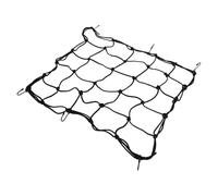 Abaodam Filet de Chargement Extensible en Latex 50X50Cm pour Vélo et Moto, Filet à Bagages pour Porte-Bagages Arrière et Rangement Voiture, 1 Pièce Noir