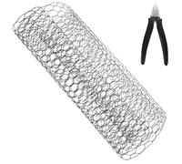 Abaodam Filet de Fil de Poulet pour Arrangement Floral Maille Hexagonale avec Pince Coupante Fil de Fer Vert pour DIY Bouquet et Décoration Filet Souple et Épais pour Couleur Aléatoire