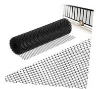 Abaodam Filet de Protection Balcon Noir 0,4 X 5 M à Mailles 0,8 Cm Filet Anti-Chat D’intérieur Rambarde Anti-Chute pour Escalier et Garde-Corps Résistant aux Intempéries