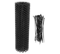 Abaodam Filet de Protection Balcon Noir 0,8 Cm Maille, 0,4 X 5 M, Filet de Sécurité Extérieur pour Animaux Domestiques, Anti-Chute Résistant aux Intempéries, Protection Garde-Corps