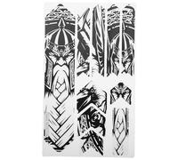 Abaodam Film de Protection Cadre Vélo Scratch-Resistant Stickers Motif Samouraï pour VTT Route et Vélo Pliant Protecteur Pratique et Facile à Installer