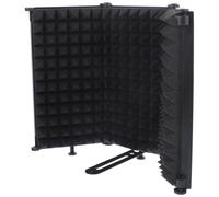 Abaodam Filtre Anti-Vent pour Microphone en Métal Perforé Robuste, Écran d'Isolation Acoustique Pliable de U, Protection Antibruit Portable pour Enregistrement et Streaming, Accessoire