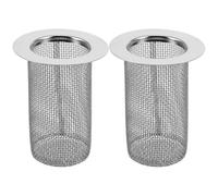 Abaodam Filtre de Vidange Anti-bouchage en Acier Inoxydable Rond 2pcs Bouchon Évier Garantissant un Écoulement D'eau Fluide pour Salle de Bain et Buanderie