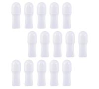 Abaodam Flacon Roll-on Vide 30ml en Plastique Blanc Étanchéité, Lot de 15 Pièces pour Huiles Essentielles et Parfums en Voyage