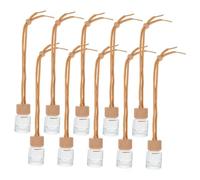 Abaodam Flacons De Parfum Suspendus pour Voiture Lot de 10 Pièces 8ml en Verre Transparent Rechargeables Désodorisants pour Aromathérapie Accessoires pour Voiture