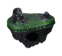 Abaodam Floating Aquarium Decor Rock with Cave Artificial Fish Tank Landscape Mountain for Betta Hideaway and Interactive Fish Tank Ornament