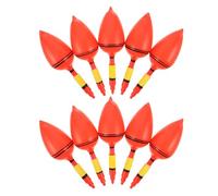 Abaodam Flotteurs de Pêche à Glissière Ensemble de 10 en Plastique Rouge Haute Visibilité, Forme Bulle, Accessoires pour Pêche en Mer et Rock Fishing