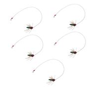 Abaodam Fly Shaped Cat Wand Replacement Heads Interactive Kitten Teaser Attachment for Chasing and Playing Indoor Pets