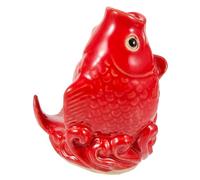 Abaodam Fontaine Céramique Décorative Forme de Carpe Sculpture de Jardin Durable pour Décoration de Bassin et Extérieur Accessoire pour Photographie et Décor Intérieur