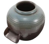 Abaodam Fontaine en Pot Céramique Moyen Cascade de Jardin Extérieure Aquarium à Circulation d'air Autonome Cracheur de Fontaine de Table pour Bassin D’Élevage de Poissons Décor de