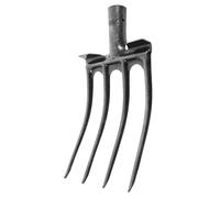 Abaodam Fourche à Bêcher Acier Dents pour Jardinage Robuste Aération du Sol Adaptée Préparation des Champs et Récolte des Cultures Tête de Fourche Remplaçable pour Agriculteurs