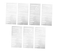 Abaodam Gabarit Règle Plastique Réutilisable pour Garçon et Filles - 7 Pièces en Plastique Transparent - Modèle Graphique de Croissance pour Décoration Murale et Suivi Hauteur - Activité
