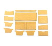 Abaodam Gabarits de Matelassage en Acrylique, Modèles de Portefeuille Court pour Articles en Cuir Faits Main, Kit de Patrons Précis pour Fabrication Artisanale, Adapté aux Professionnels