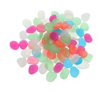 Abaodam Galets Phosphorescents en Résine Colorés 200 Pièces 220 G pour Décoration Jardin, Allée et Aquarium, Pierres Lumineuses Réutilisables pour Aménagement Paysager Extérieur