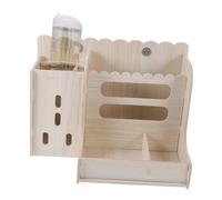 Abaodam Gamelle Et Lit pour Cochon Dinde Distributeur De Foin en Bois Mangeoire Portable Multi-usages