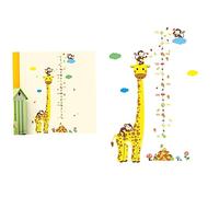 Abaodam Giraffe Height Measure Wall Stickers Autocollants Décoratifs Muraux Pour Garçon Fille Règle De Pour Chambre Garçon Fille Salle De Jeu Et Décoration Intérieure