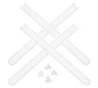 Abaodam Glissières et coulisses de tiroir 2 ensembles avec accessoires, rails de tiroir pour meuble TV et armoire, plastique blanc, structure monobloc, stabilité de fonctionnement,
