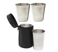 Abaodam Gobelet de Camping en Acier Inoxydable, Coupe à Vin Multi-fonction | Lot Compact Empilable, Nettoyage Facile, Finition Argentée, Usage Maison ou Bar, Accessoire Pratique