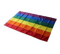 Abaodam Grand drapeau de la fierté LGBT en polyester arc-en-ciel durable pour célébrations, festivals et décorations aux couleurs vives, bannière gay légère et réutilisable
