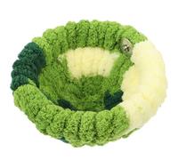 Abaodam Grand Nid Chaud pour Perroquet en Polaire Vert Forêt, Nid de Reproduction Demi-Cercle Grosse Taille, Refuge Confortable pour Cage à Oiseaux D’Hiver