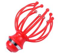 Abaodam Griffe de Massage Tête Électrique Rouge Bille D’Acier Rotative 360° Masseur Portatif pour Cuir Chevelu Soulage Fatigue et Stress Appareil de Massage Portable pour Détente et