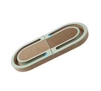 Abaodam Griffoir Pliable en Carton Ondulé Circuit de Balle Intégré pour Chat D’intérieur, Tapis à Griffer Réutilisable, Interactif Stimulant et Accessoire pour Protéger Meubles et Canapé