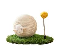 Abaodam Griffoir pour Chaton en Sisal Naturel et Bois Massif Balle à Griffer Résistante Interactif pour Divertissement et Bien-Être pour Intérieur et Protection Meubles