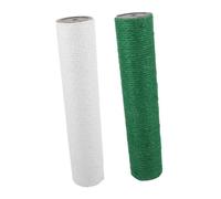 Abaodam Griffoirs pour Chats D'intérieur en Corde De Jute Naturelle, Poteaux à Gratter De Remplacement Vert Et Blanc, Diamètre 8 Cm Hauteur 50 Cm, Accessoires pour Griffoir DIY, Adaptés Aux Chats
