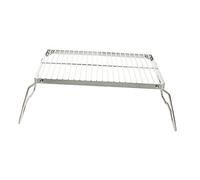 Abaodam Gril Barbecue Brochette Charbon Camping Pliable Acier Inoxydable Silver