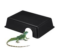 Abaodam Grotte en Plastique pour Reptiles Abri Humide Décoratif Cachette pour Gecko et Araignée Accessoire d'Aquarium Habitat Environnemental