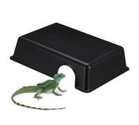 Abaodam Grotte en Plastique pour Reptiles Abri Humide Décoration d'Aquarium Cachette pour Tortues Habitat pour Crabes Accessoire pour Lézards